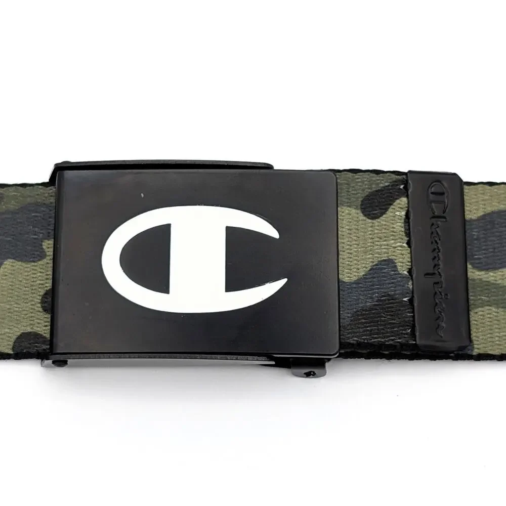 Champion Ratchet Web Belt Camouflage OS Adjustable Gorpcore Green Black Camo